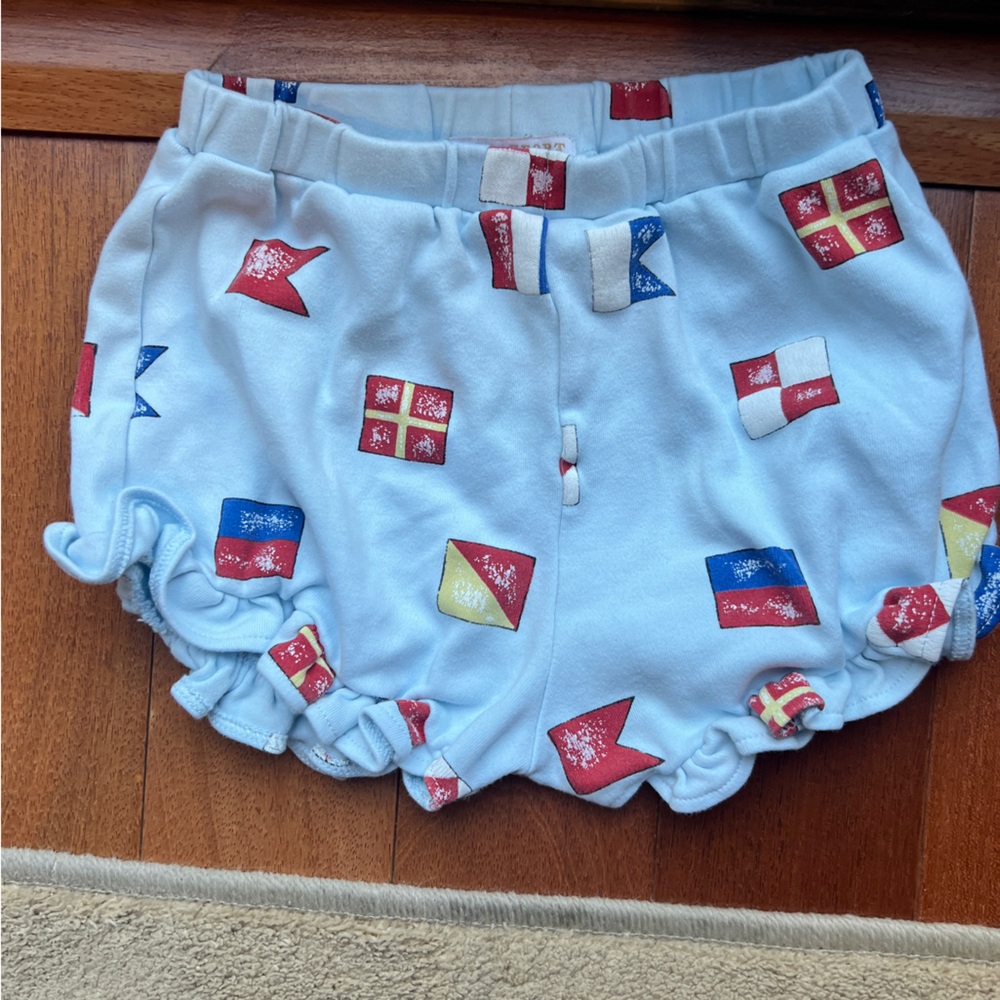 The Beaufort Bonnet Company Light Blue Diaper Cover with Colorful Print